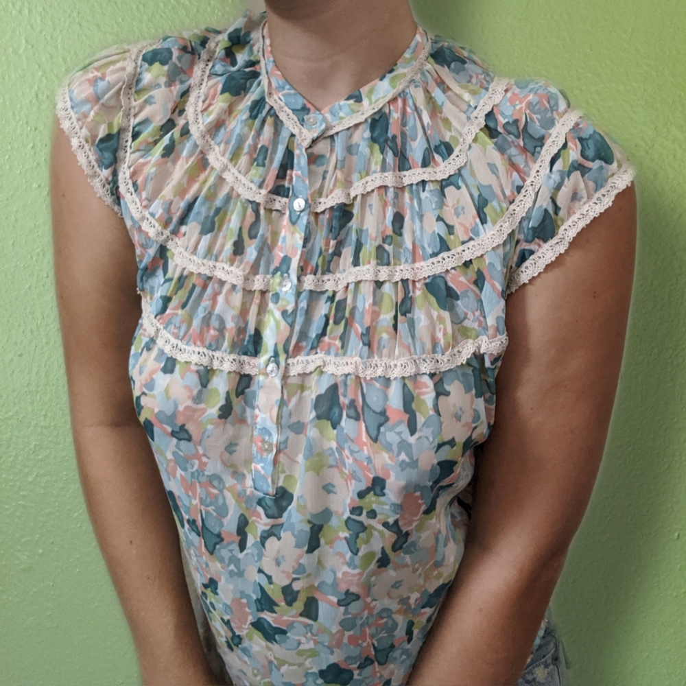 vintage lace blouse